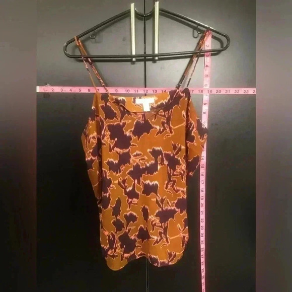 Nine West Copper & Burgundy Printed Camisole/tunic/tank,spaghetti strap, light - Picture 1 of 8